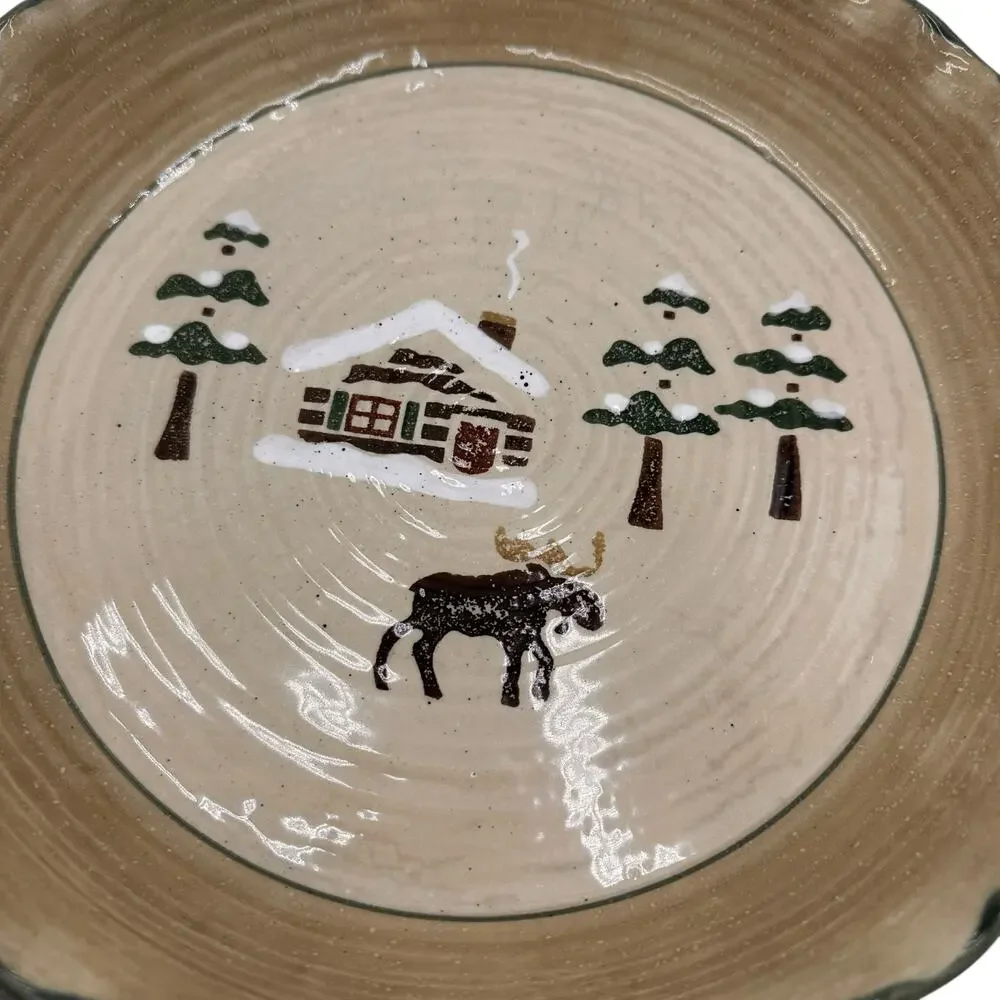 Sonoma Lifestyle Home LODGE Vintage Set of 2 Ceramic Pie Plates